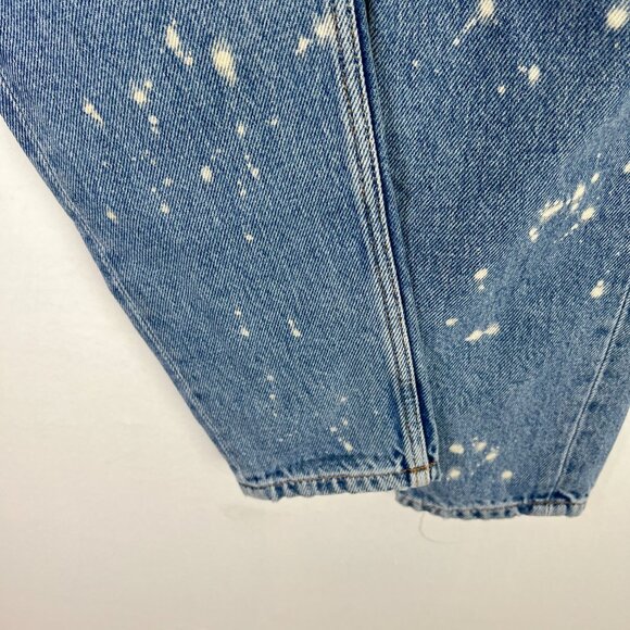 Sandro Paris Paint Bleach Splatter Jeans Medium Wash FR Size 34 US Size 2 EUC - Picture 7 of 13